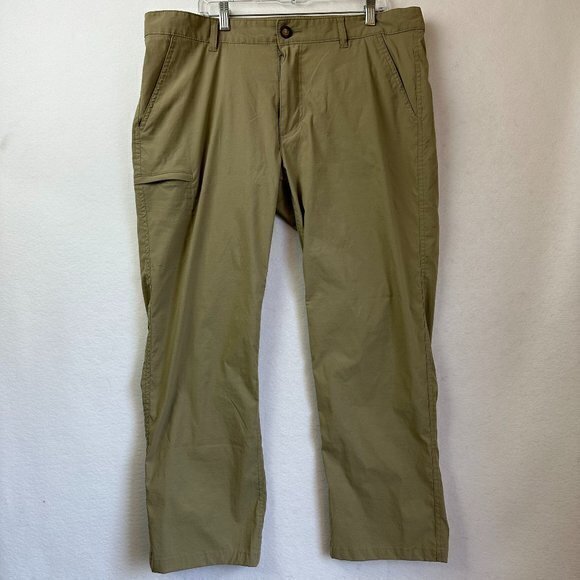 Union Bay UB Tech Pants Men 40X30 tan Classic Fit Lightweight Nylon gorpcore‎ - Picture 1 of 6